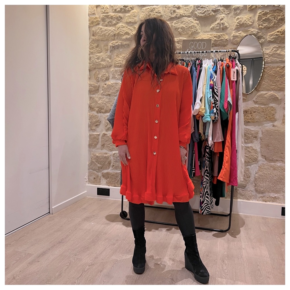 #70 Made in France Chic pleated Dress